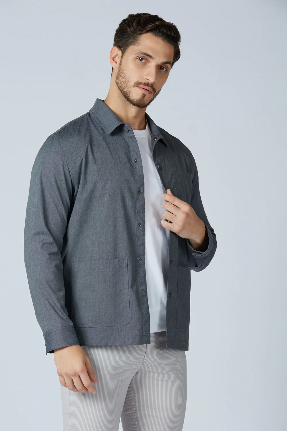 Soft Touch Dark Navy Everyday Shacket - Image 7