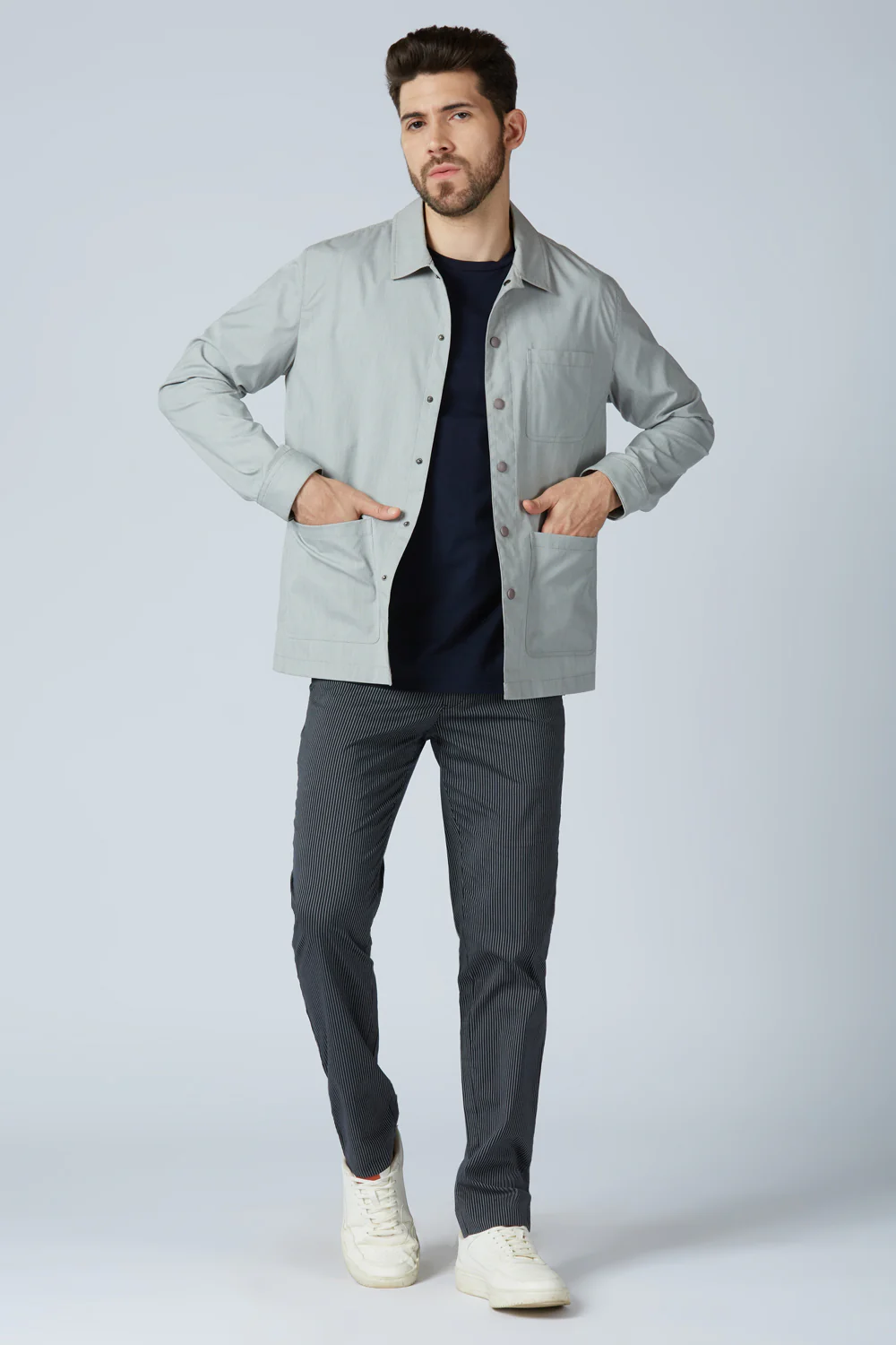 Soft Touch Grey Everyday Shacket - Image 12