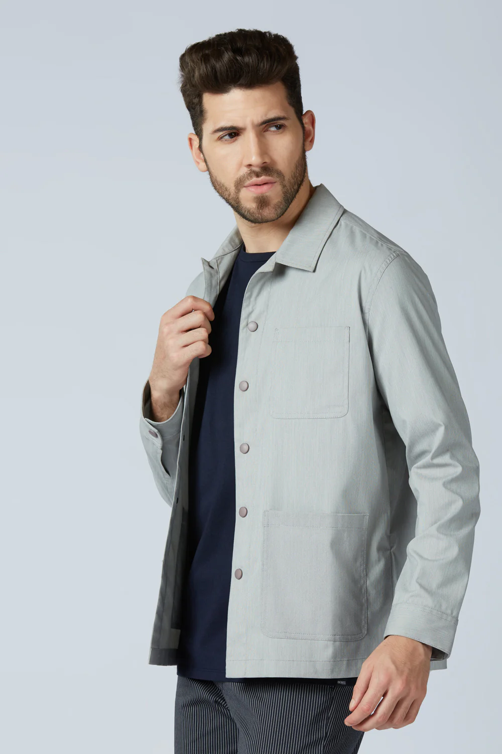 Soft Touch Grey Everyday Shacket - Image 4