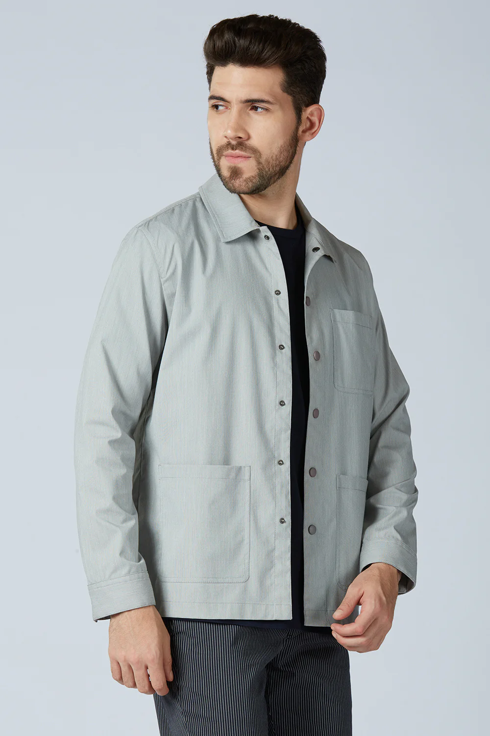 Soft Touch Grey Everyday Shacket - Image 5