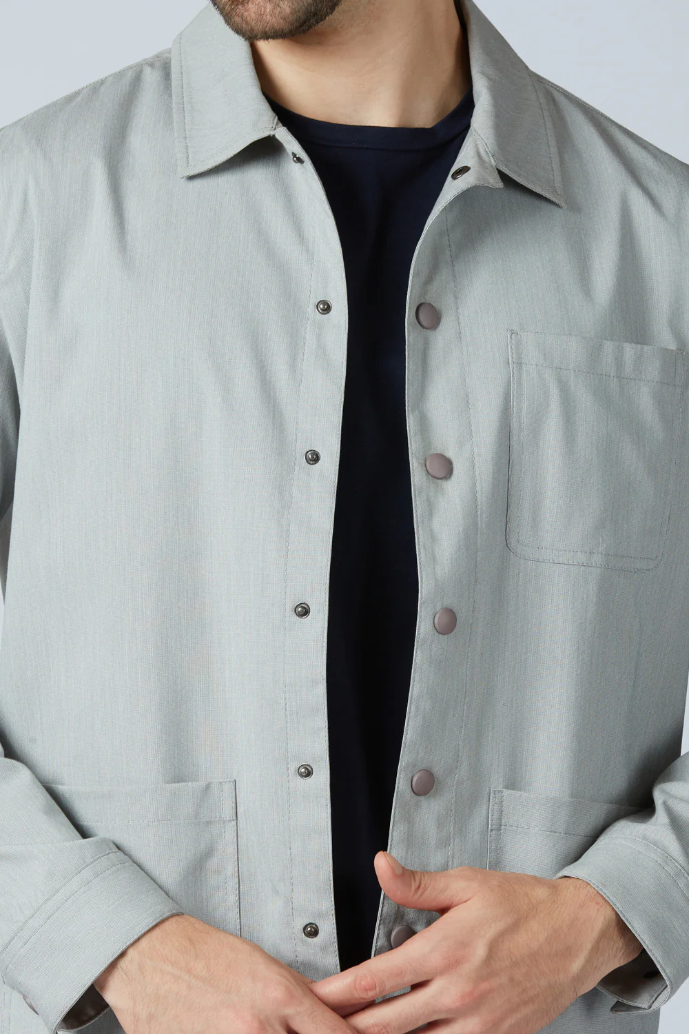 Soft Touch Grey Everyday Shacket - Image 6