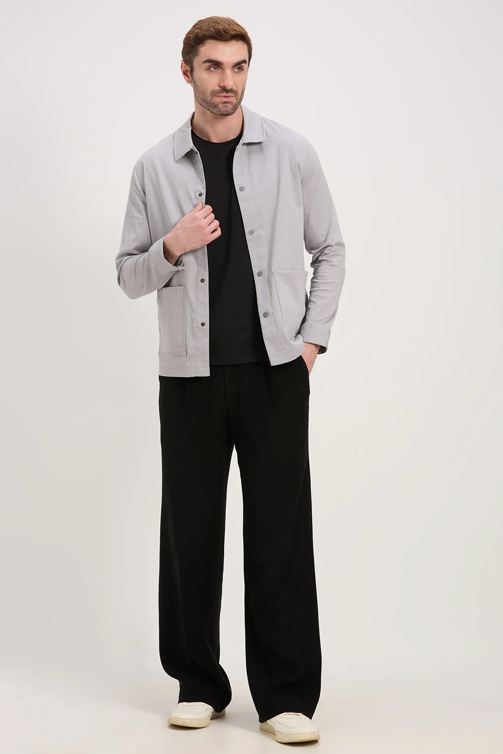 Cotton Blend Errand Shacket - Image 16