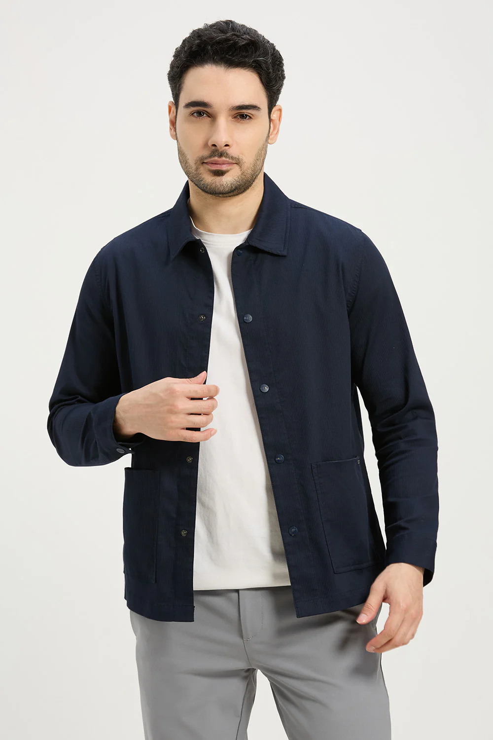 Cotton Blend Errand Shacket - Image 20