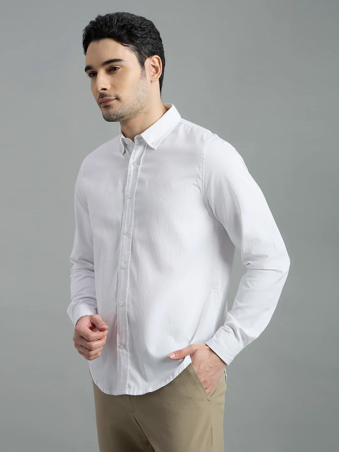 Cotton Dobby Motive Full Sleeve Shirt - Image 5