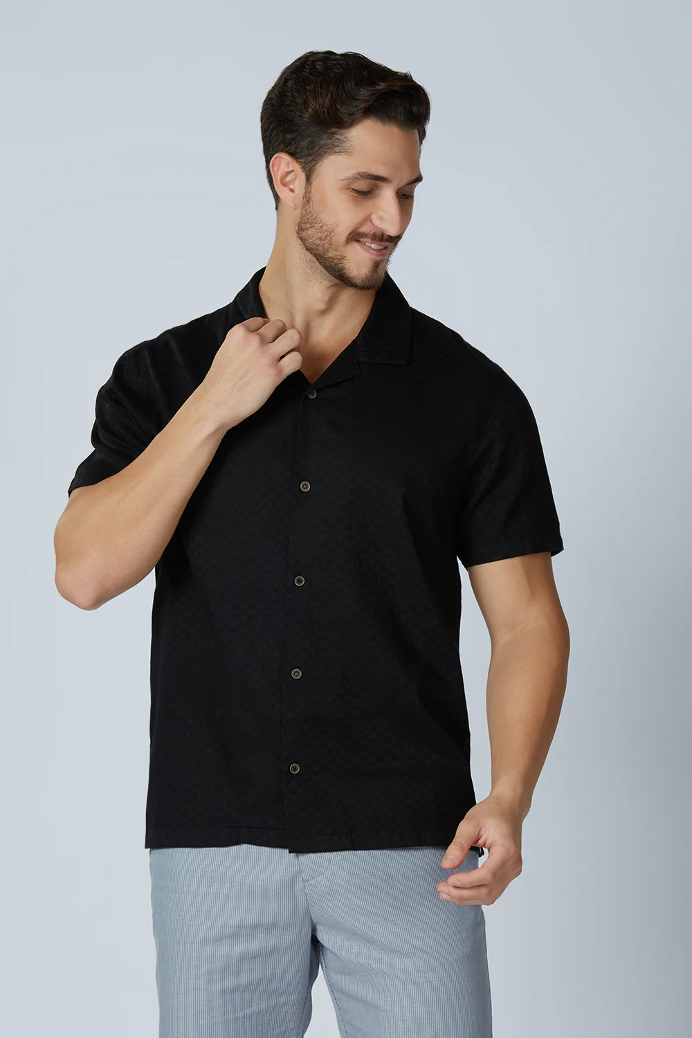 Cotton Jacquard Traveler Shirt - Image 13