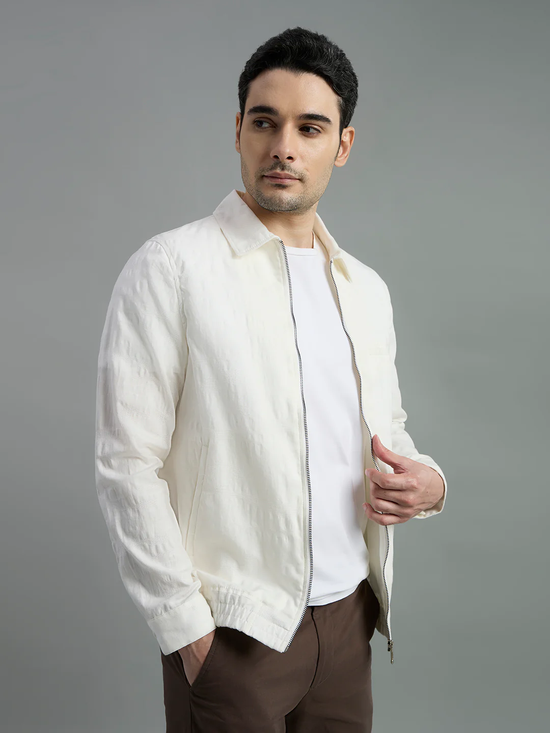 Cotton Jacquard Messenger Shacket - Image 6