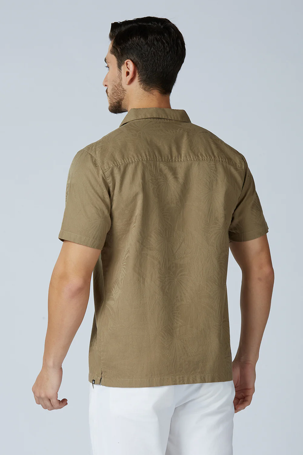 Cotton Jacquard Palm Shirt - Image 7