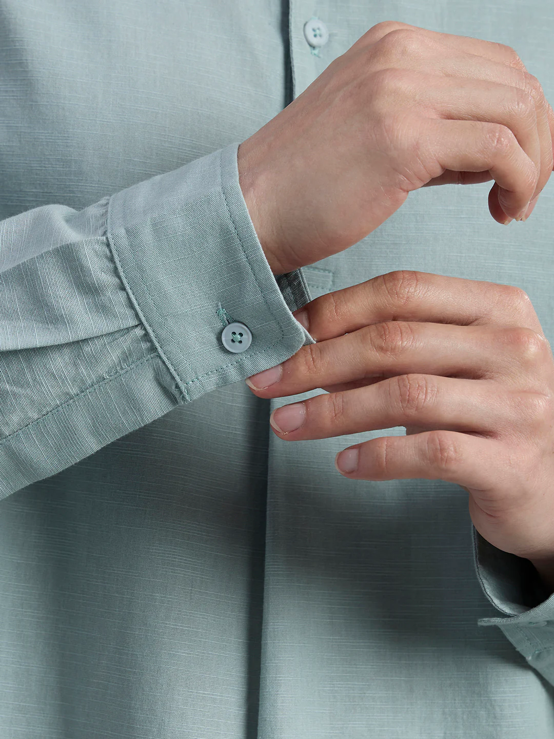 Cotton Mandarin Collar Bay Shirt - Image 14