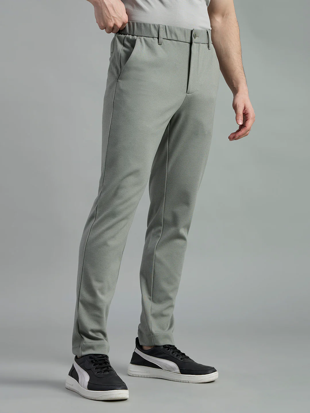 Stretchable Knit Stride Trousers - Image 12