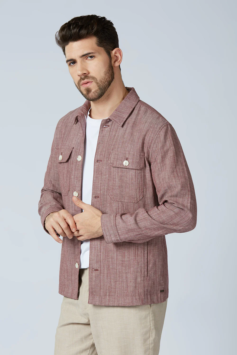 Linen Blend Yugen Shacket - Image 15