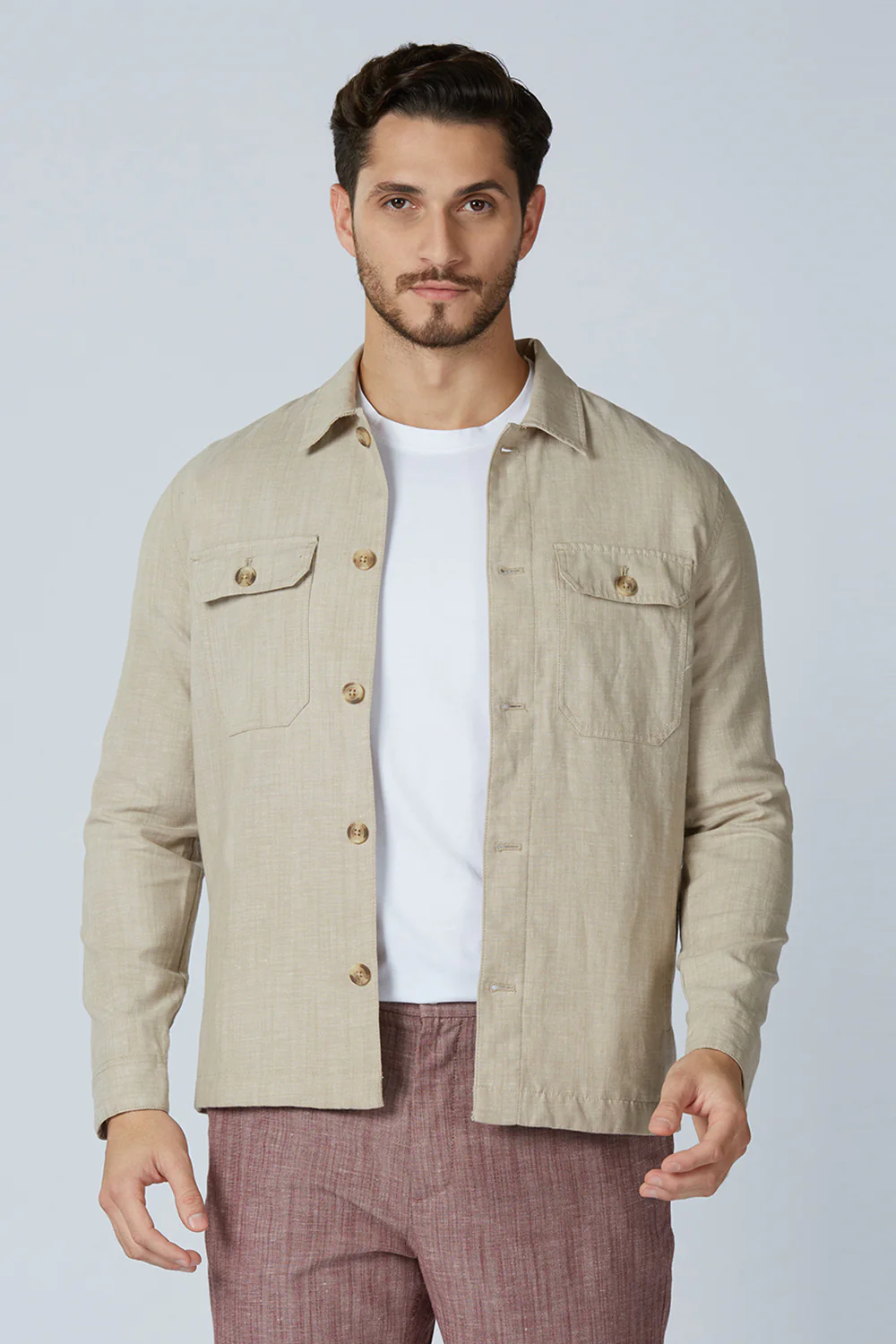 Linen Blend Yugen Shacket - Image 3