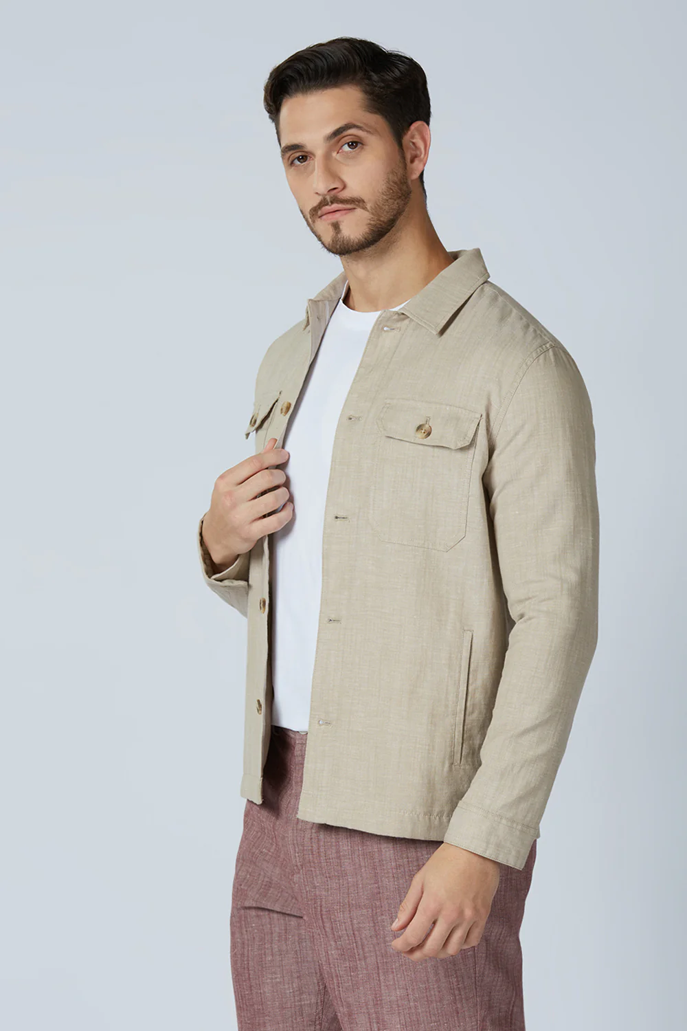 Linen Blend Yugen Shacket - Image 4