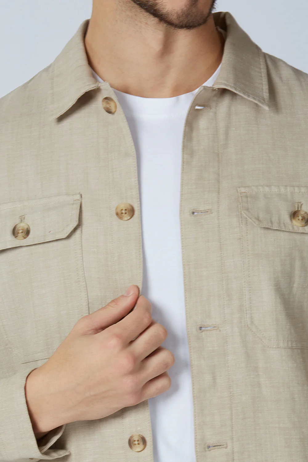 Linen Blend Yugen Shacket - Image 5