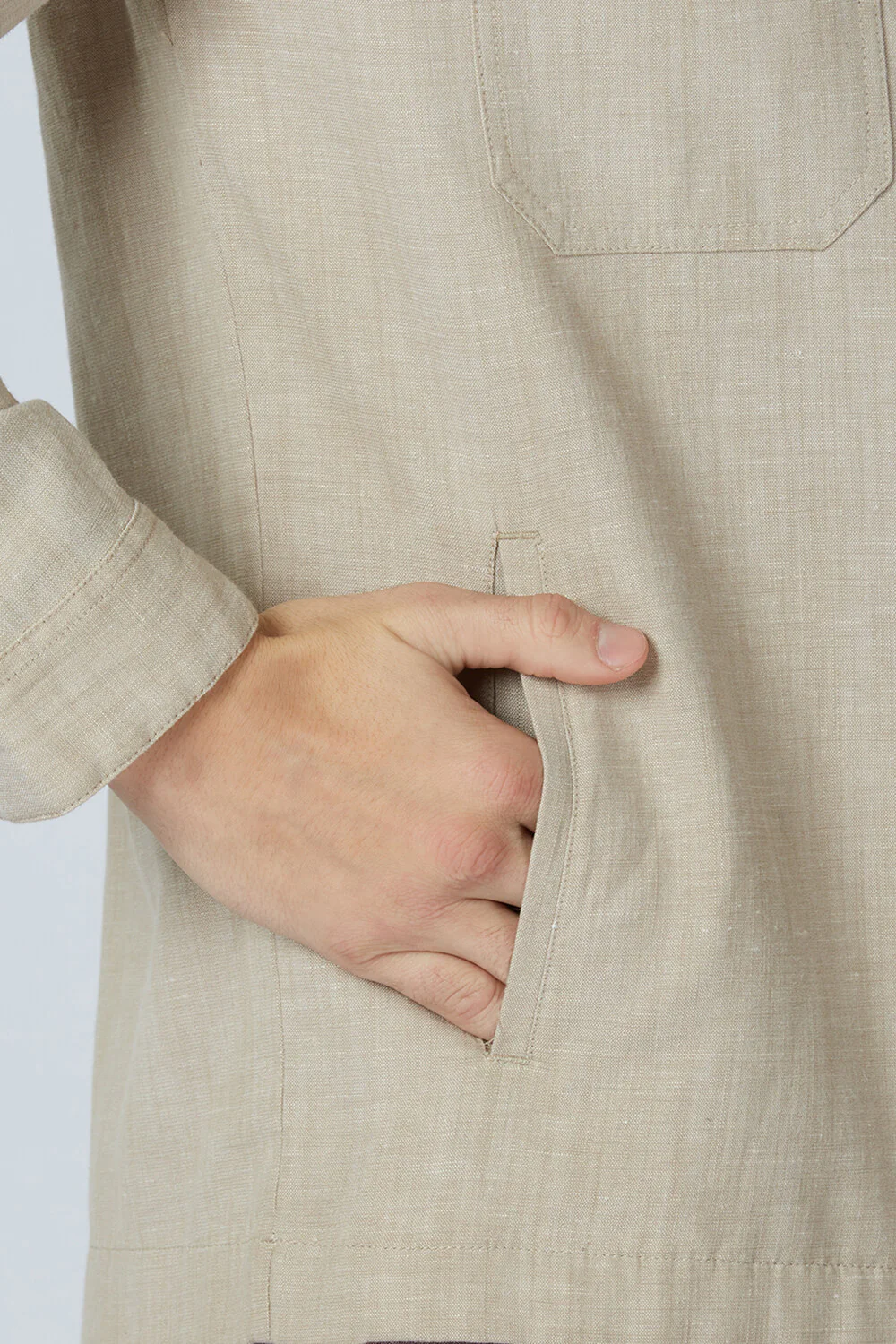 Linen Blend Yugen Shacket - Image 7