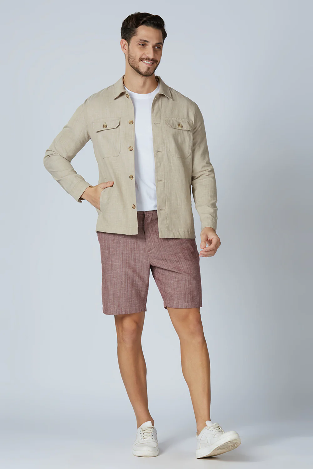 Linen Blend Yugen Shacket - Image 9