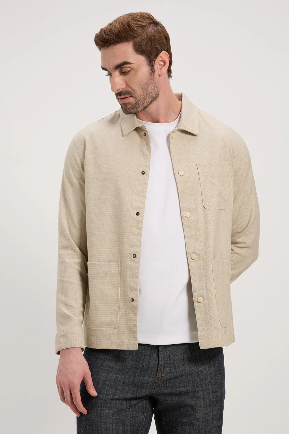 Soft Touch Poly Rayon Edge Shacket - Image 14