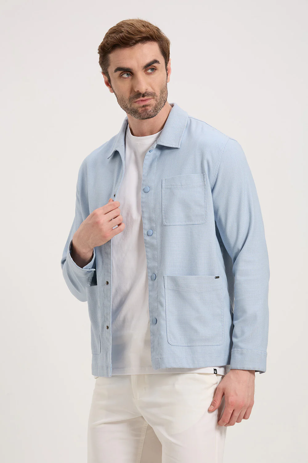 Soft Touch Poly Rayon Edge Shacket - Image 7