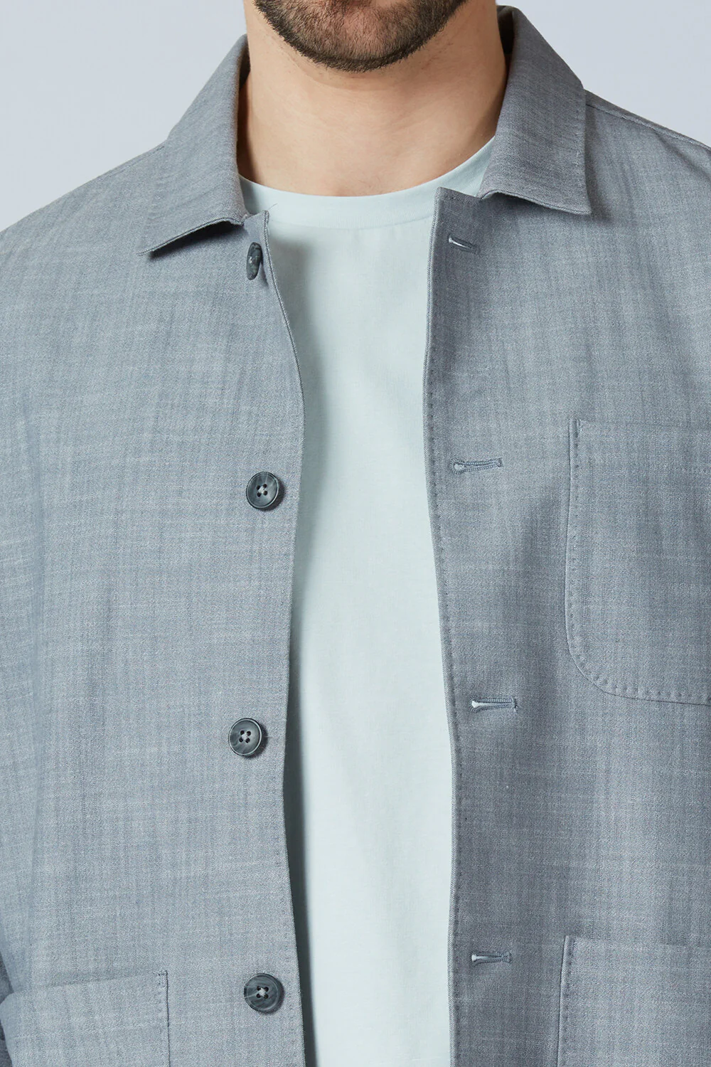 Stretchable Monument Grey Shizen Shacket - Image 4