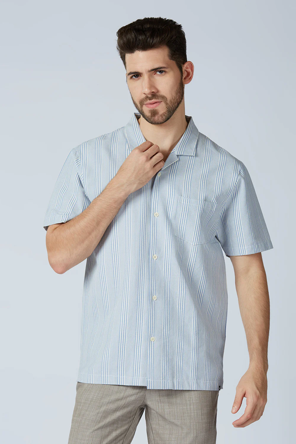 Textured Piers Half Sleeve Shirt - Image 3