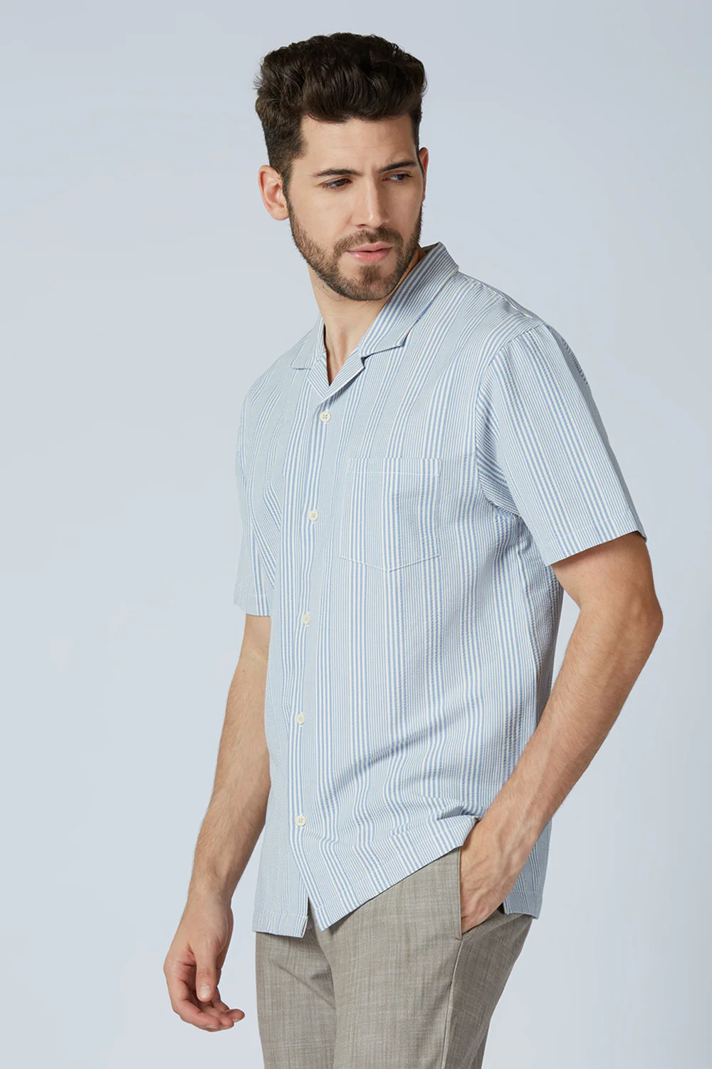 Textured Piers Half Sleeve Shirt - Image 4